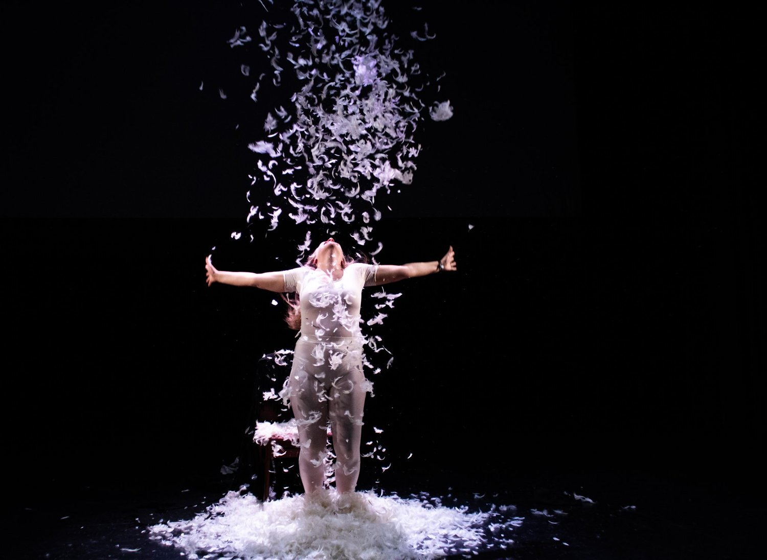 Swan Woman / Svankvinnan by Rebecka Pershagen, Reykjavík Fringe 2019. Photo by Bylgja, Gallery Undirheimar