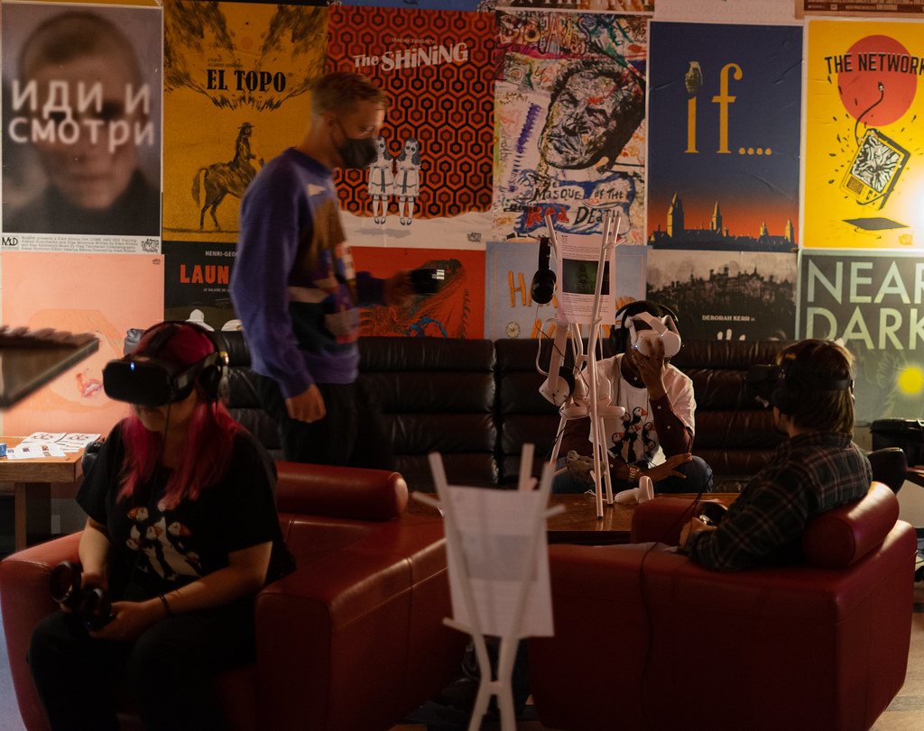 The VR lounge at Bíó Paradís, RIFF XR 2021. Photo by Dia Istanbuly / RIFF
